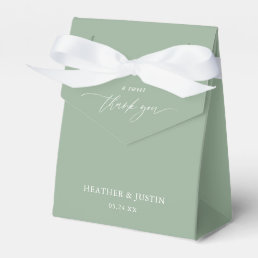 A Sweet Thank You Sage Green Wedding  Favor Boxes