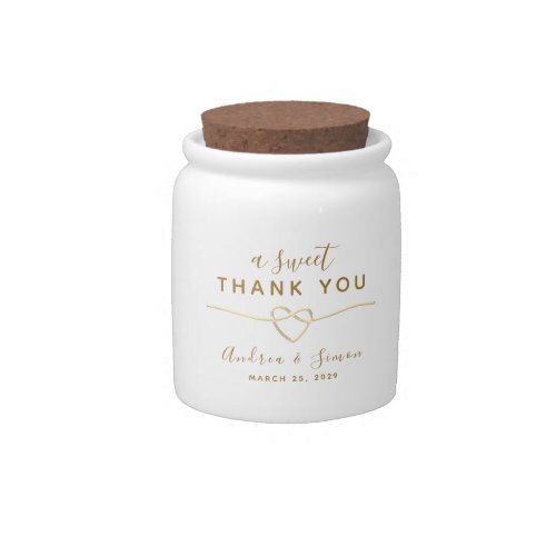 A Sweet Thank You Wedding Candy Jar
