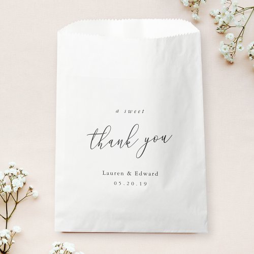 A Sweet Thank You Wedding Doughnut Candy Sweets Favor Bag