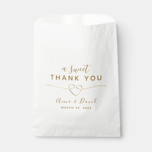 A Sweet Thank You Wedding Favor Bag