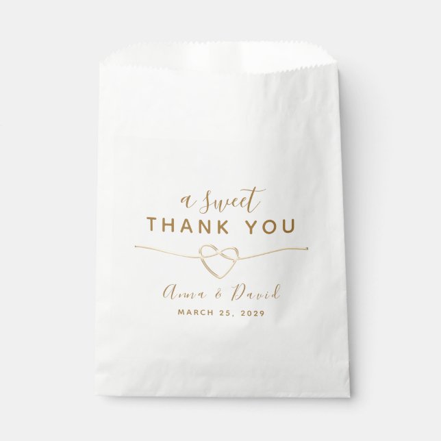 A Sweet Thank You Wedding Favor Bag (Front)