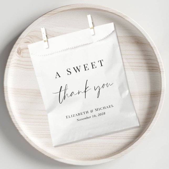 A Sweet Thank You Wedding Favor Bag (Creator Uploaded)
