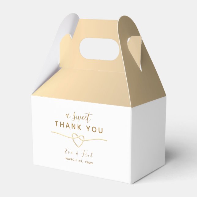 A Sweet Thank You Wedding  Favor Box (Front Side)
