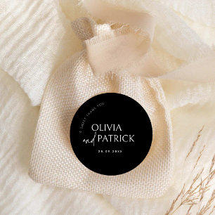 A Sweet Thank You Wedding Favor Tag Sticker