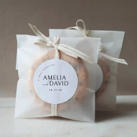 A Sweet Thank You Wedding Favor Tag Sticker