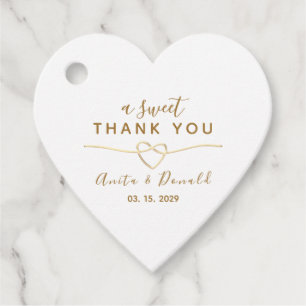A Sweet Thank You Wedding Favor Tags