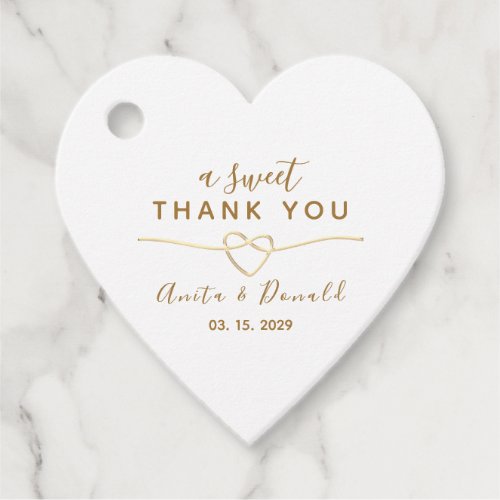 A Sweet Thank You Wedding Favor Tags