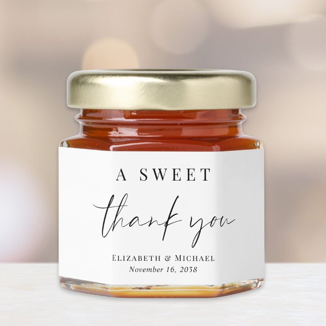 A Sweet Thank You Wedding Honey Jar Favors (Creator Uploaded)