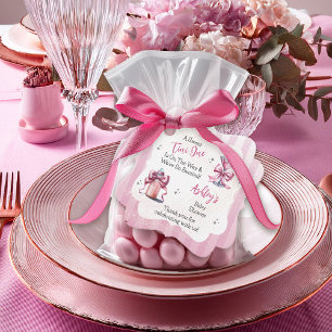 A Sweet Tini One Pink Coquette Girl Baby Shower Favor Tags