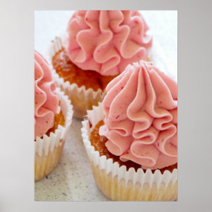 A Sweet Treat Cupcake with Pink Frosting Poster