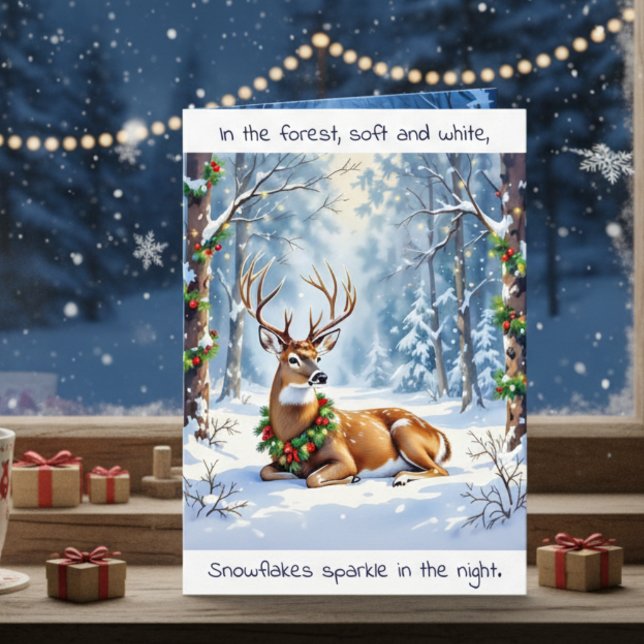 A Sweet Woodland Deer Festive Christmas Poem Card (Creator Uploaded)