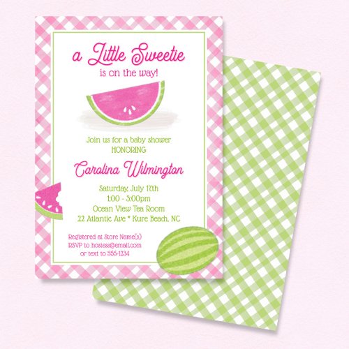 A Sweetie on the Way Watermelon Baby Shower Invitation