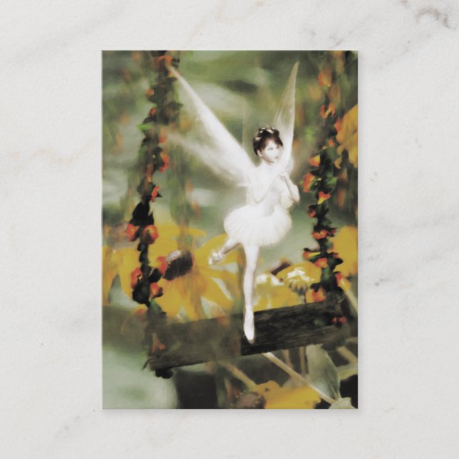 A Swing in the Garden Mini Print Business Card (Front)