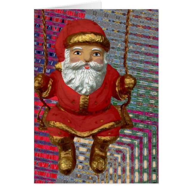 A swinging Santa Merry Christmas Cards (Front)
