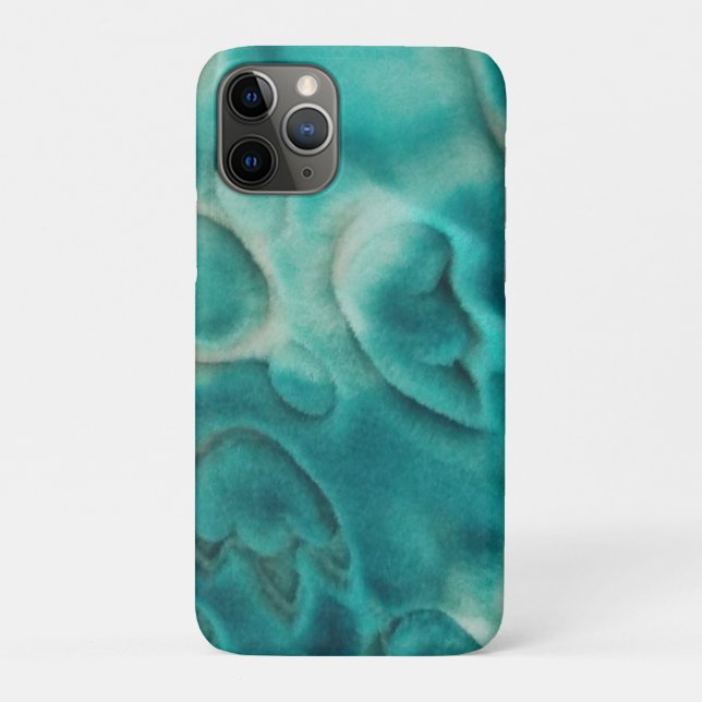 A swirling pattern in teal and light beige Case-Mate iPhone case (Back)