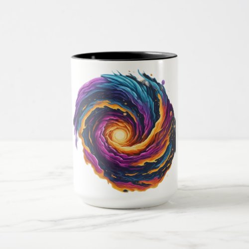 a swirling vortex in space mug