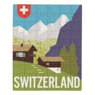 A Switzerland Travel Poster Jigsaw Puzzle