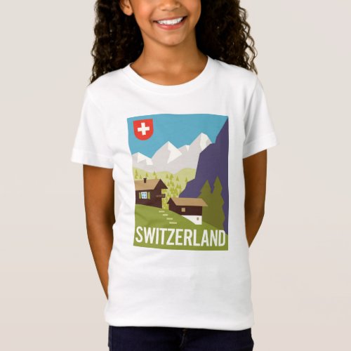 A Switzerland Travel Poster T_Shirt