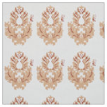 A symmetrical design featuring brown geometric mot fabric