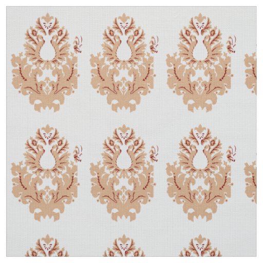 A symmetrical design featuring brown geometric mot fabric