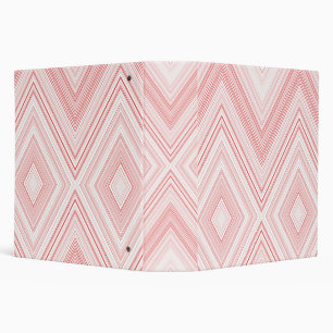  A symmetrical pattern featuring red and pink moti 3 Ring Binder