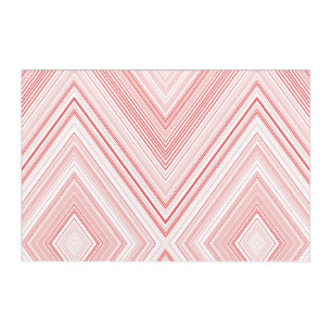 A symmetrical pattern featuring red and pink moti Acrylic Print