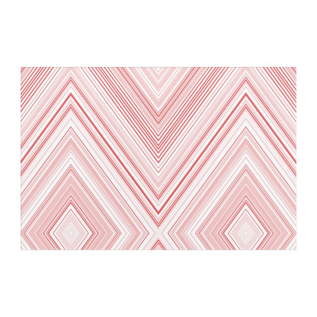  A symmetrical pattern featuring red and pink moti Acrylic Print (Front)