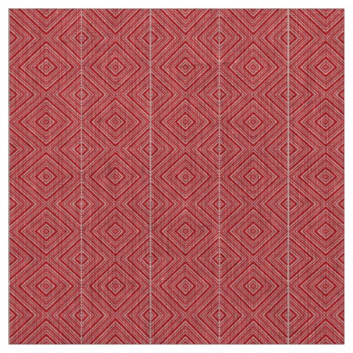 A symmetrical pattern featuring red, orange, and p fabric