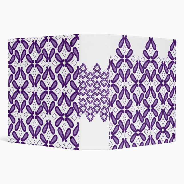 A symmetrical pattern featuring white and purple m 3 ring binder (Background)