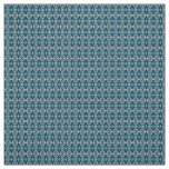 A symmetrical pattern of blue motifs on a textile  fabric