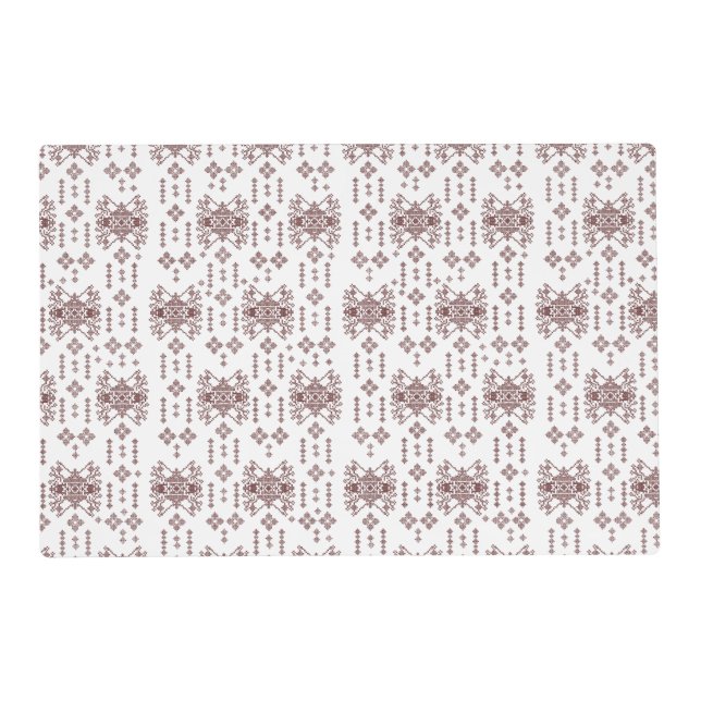 A symmetrical white wrapping paper featuring a rep placemat (Front)