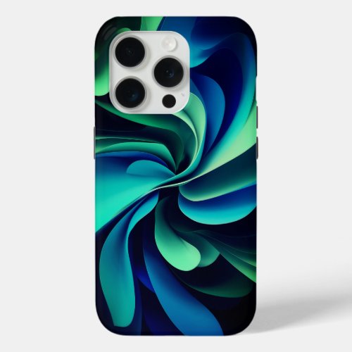 A Symphony of Blues and Greens iPhone 15 Pro Case