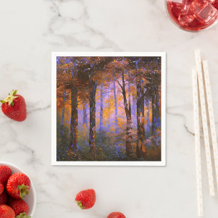 A Symphony of Leaves - Woodland Landscape Napkins