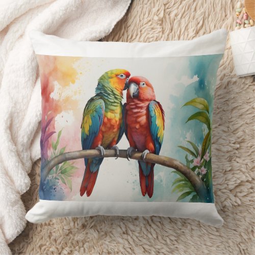 A Symphony of Love Romance in Every Stroke Throw Pillow