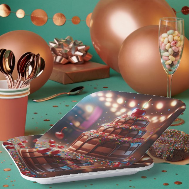 A Symphony of Sweetness Paper Plates (Multi)