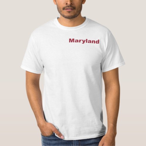 A t_shirt about the name origin of Maryland