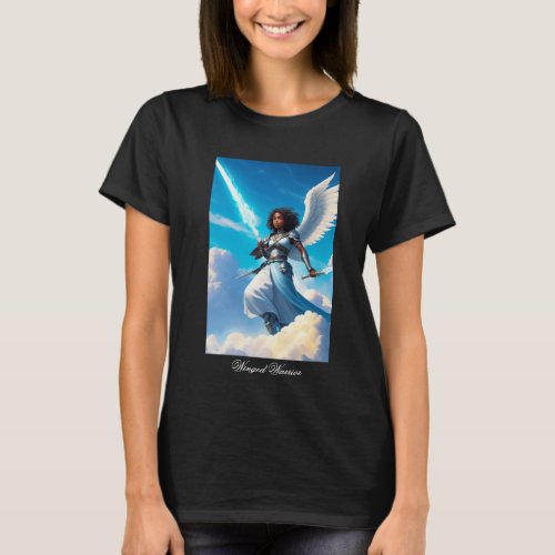 A T_shirt with a guardian angel image