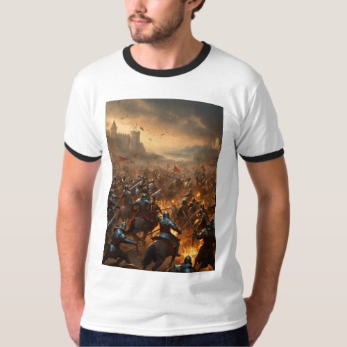 A T_shirt with a war painting could depict various