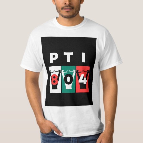 A T_Shirt with chain having Green Black  Red