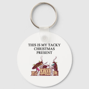 a tacky christmas gift design keychain
