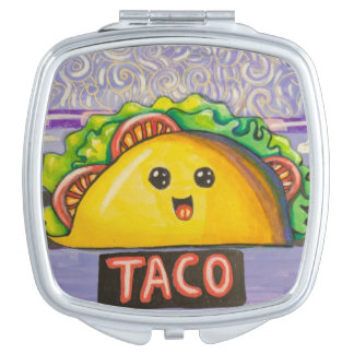 A Taco Kawaii  Compact Mirror
