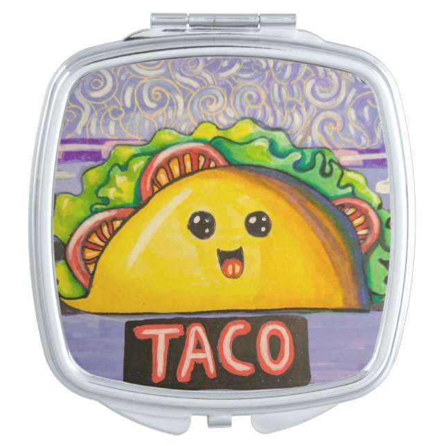 A Taco Kawaii  Compact Mirror (Front)