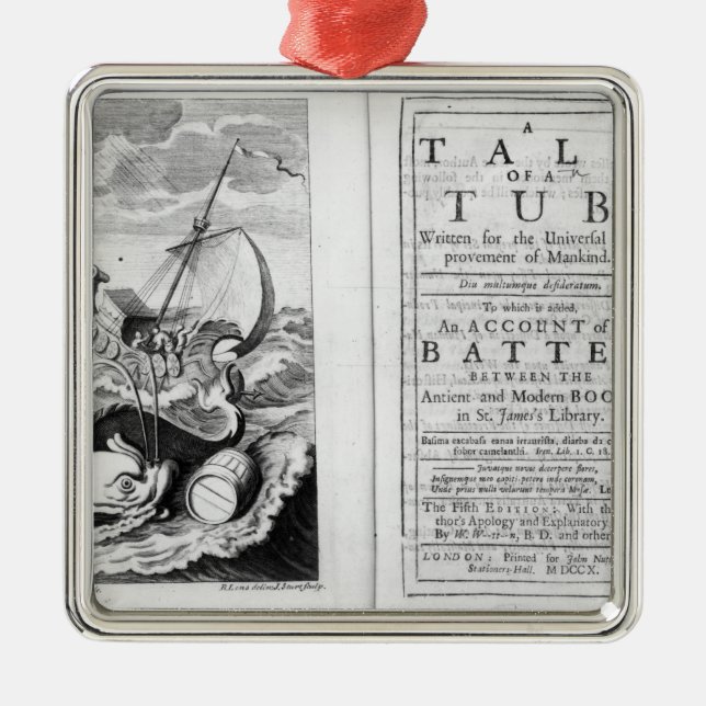 'A Tale of a Tub' Metal Ornament (Front)