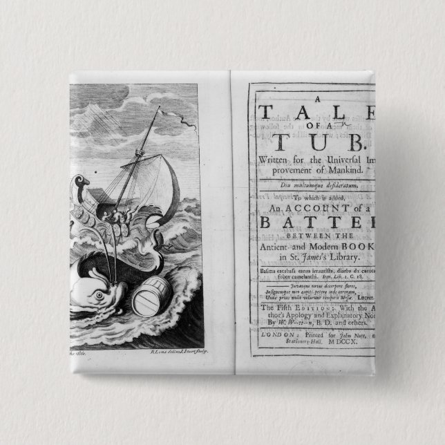 'A Tale of a Tub' Pinback Button (Front)