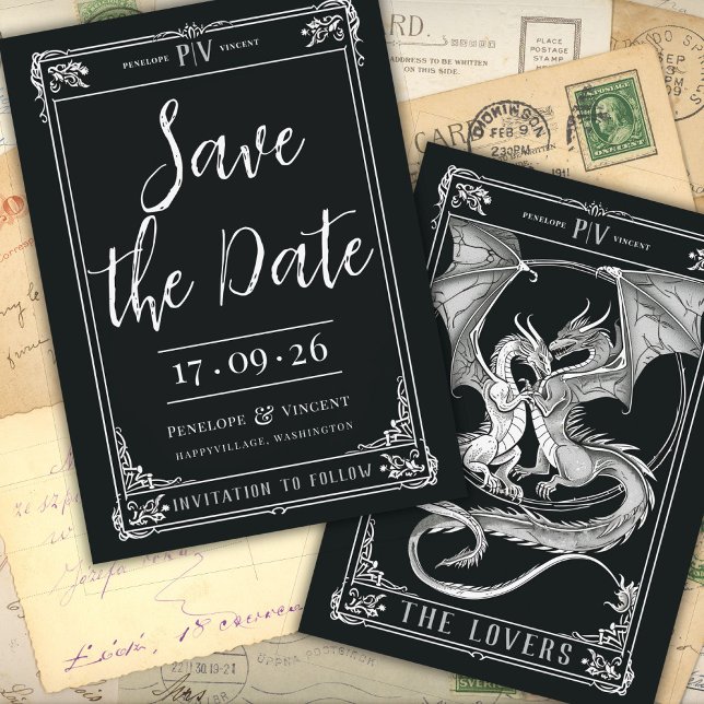 A Tale of Dragon Love Save the Date Invitation (Creator Uploaded)