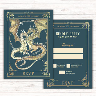 A Tale of Dragon Love Tarot Wedding RSVP