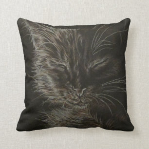 a Tale of Two Kittys Throw Pillow