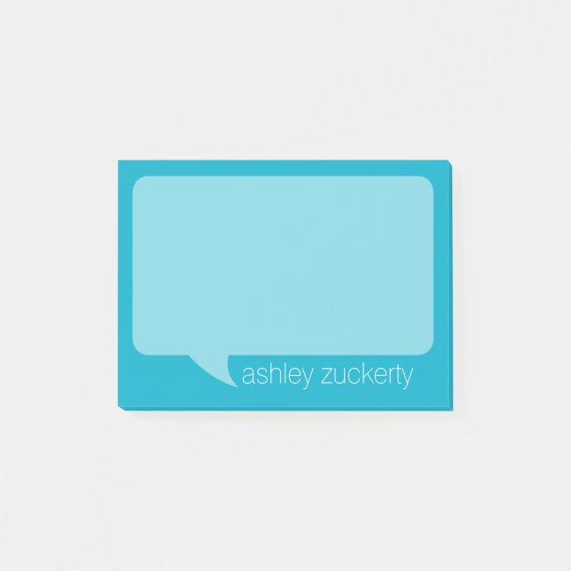 A Talk Bubble with Personalized Name Post-it Notes (Front)
