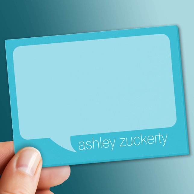 A Talk Bubble with Personalized Name Post-it Notes (Custom Post It Notepad)