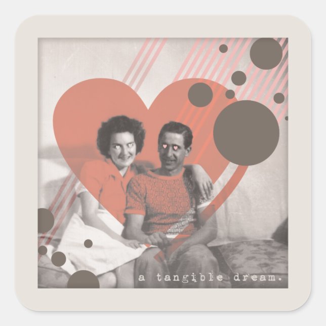 a tangible dream square sticker (Front)